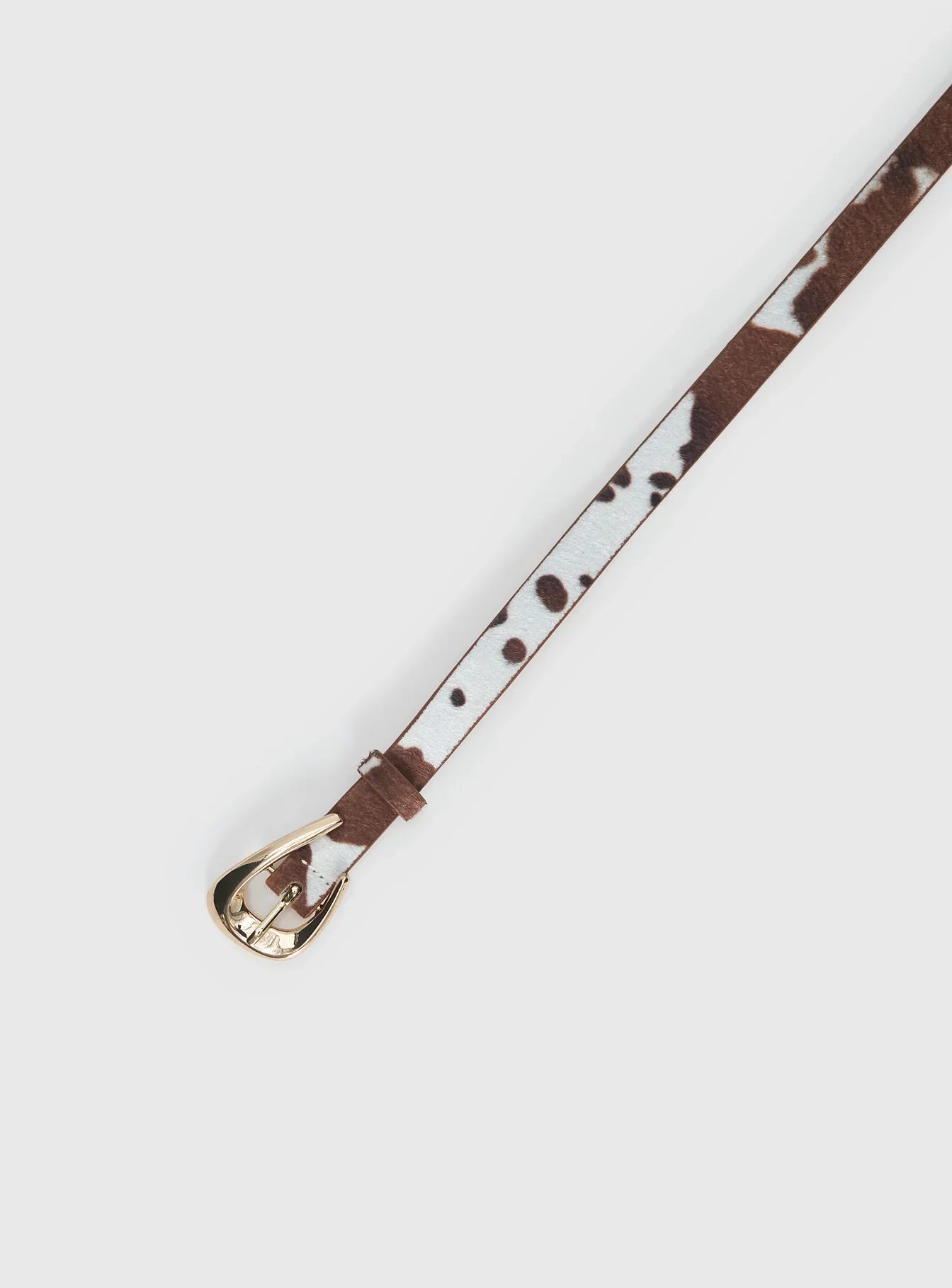 Wild Wild West Faux Suede Belt Cow Gold