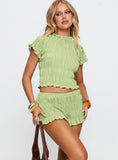 Most Wanted Shirred Set Green