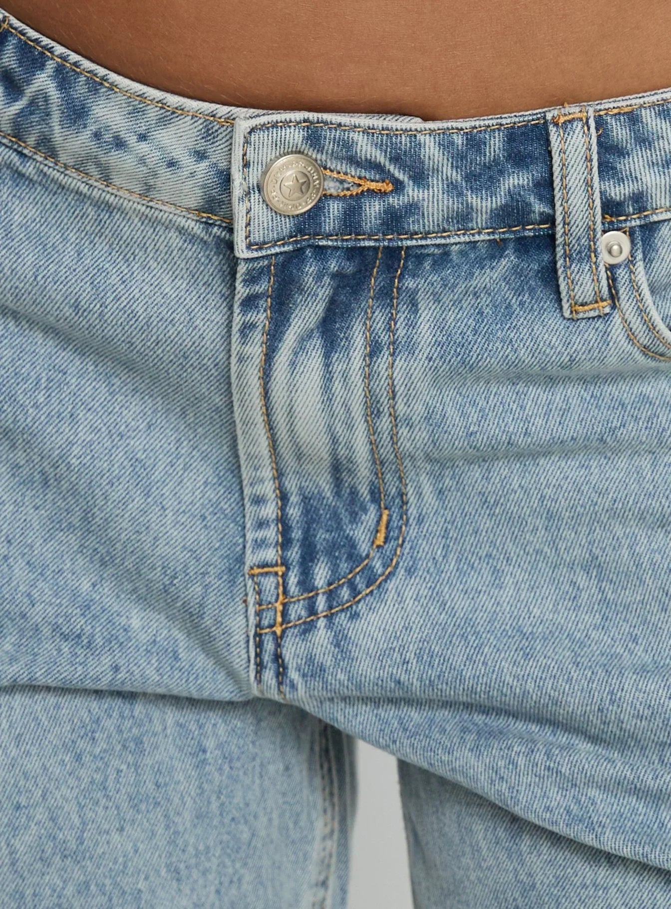 Cult Classic Longline Denim Shorts Light Blue Wash