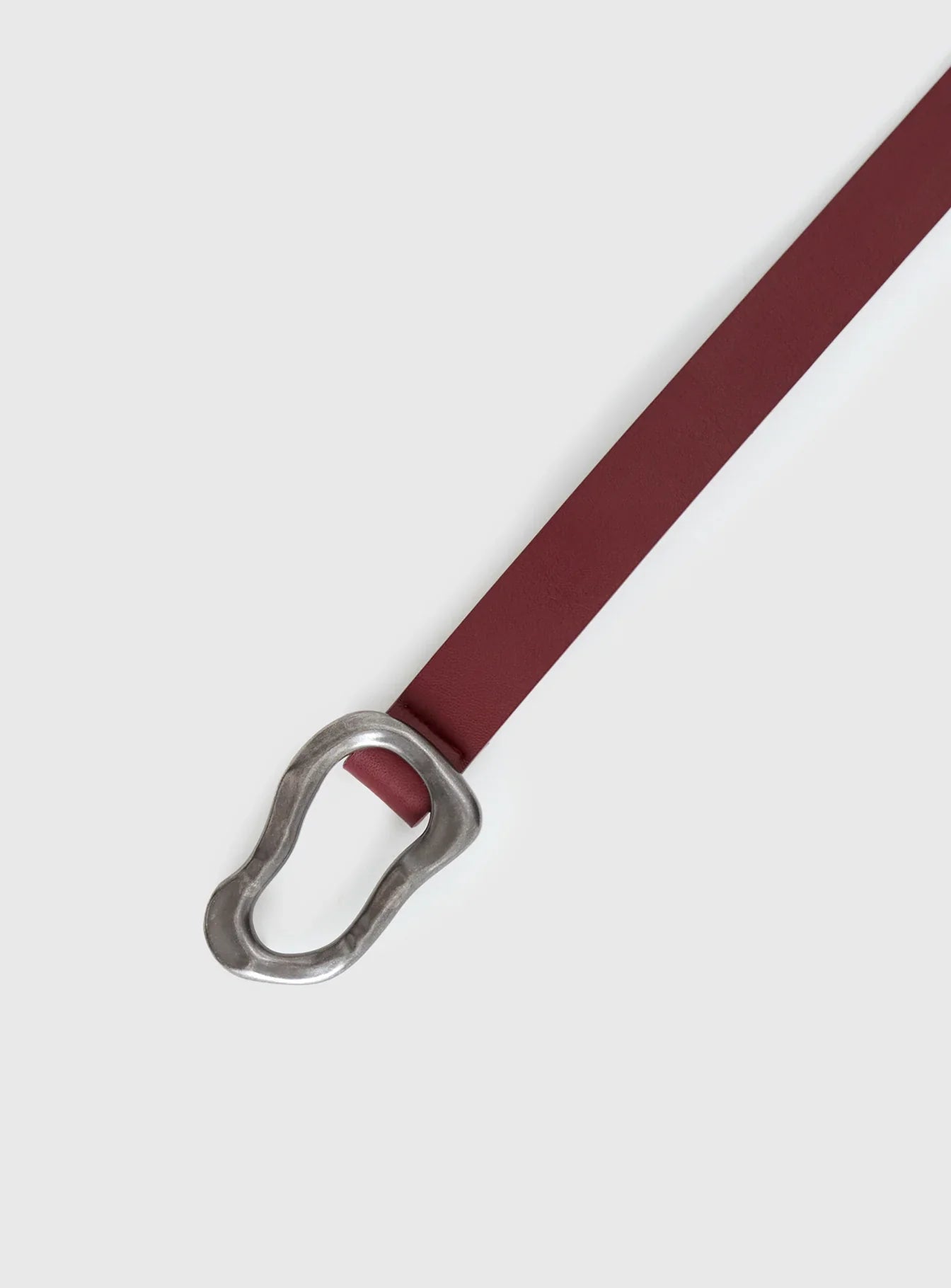 Leto Belt Burgundy Silver