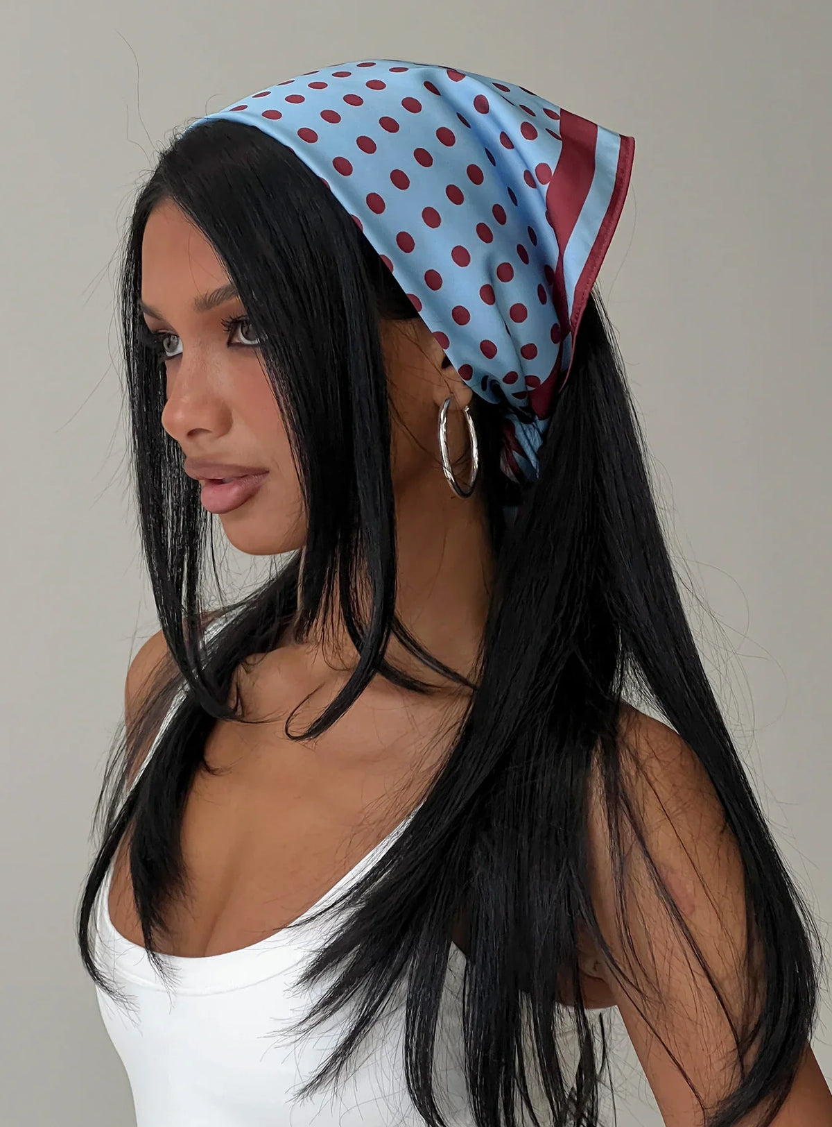 Hyacinthe Scarf Blue Polka