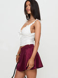 For Me Mini Skirt Burgundy