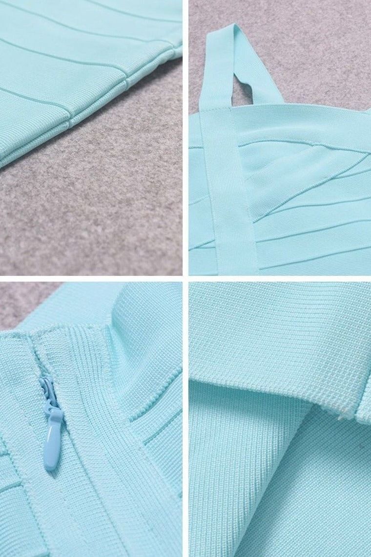 Heidi Bandage Mini Dress Sky Blue Sale
