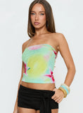 Lorren Strapless Top Multi Floral