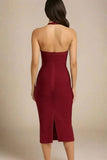 Lara Bandage Midi Dress Red Wine