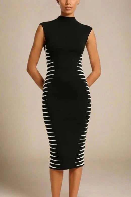 Cleo Bandage Midi Dress Classic Black