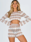 Leah Knit Set Beige Multi