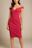 Breanna Bandage Dress Chilli Red
