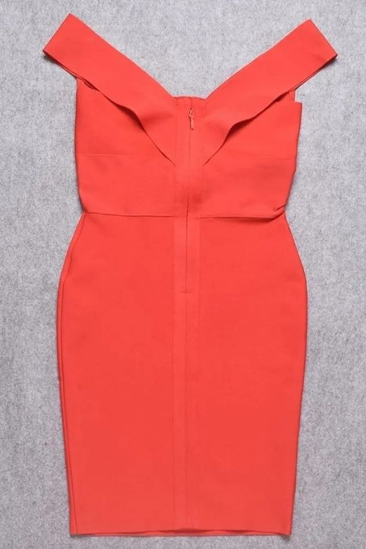 Ash Bandage Dress Lipstick Red