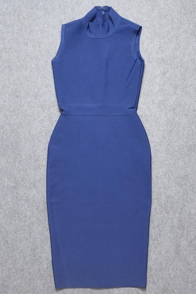 Grace Bandage Midi Dress Navy Blue Sale
