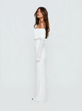 Sofenna Long Sleeve Off Shoulder Maxi Dress White