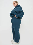 Princess Polly Track Pants Block Cursive Text Slate Curve
