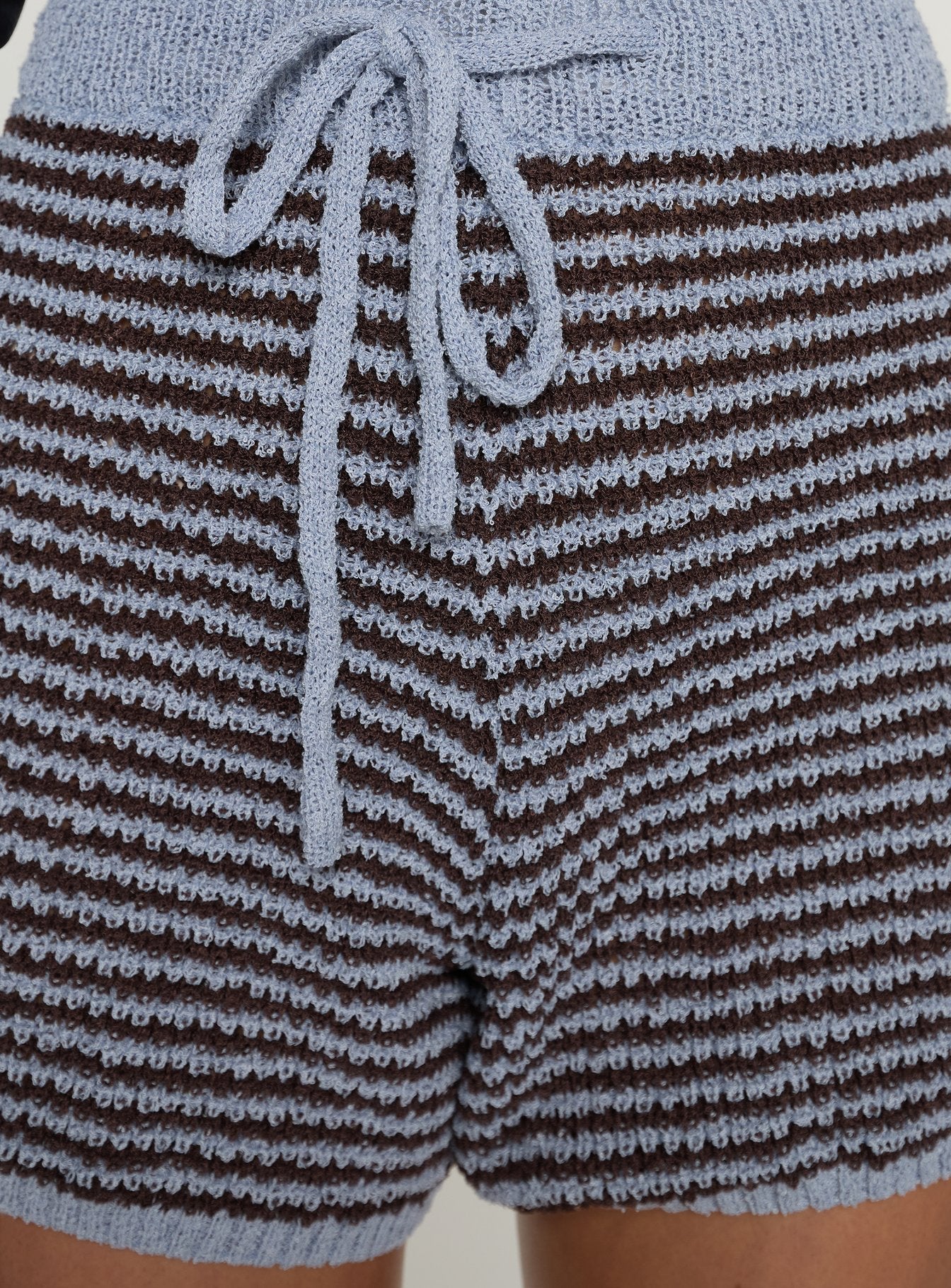 Serenique Knit Shorts Blue / Chocolate