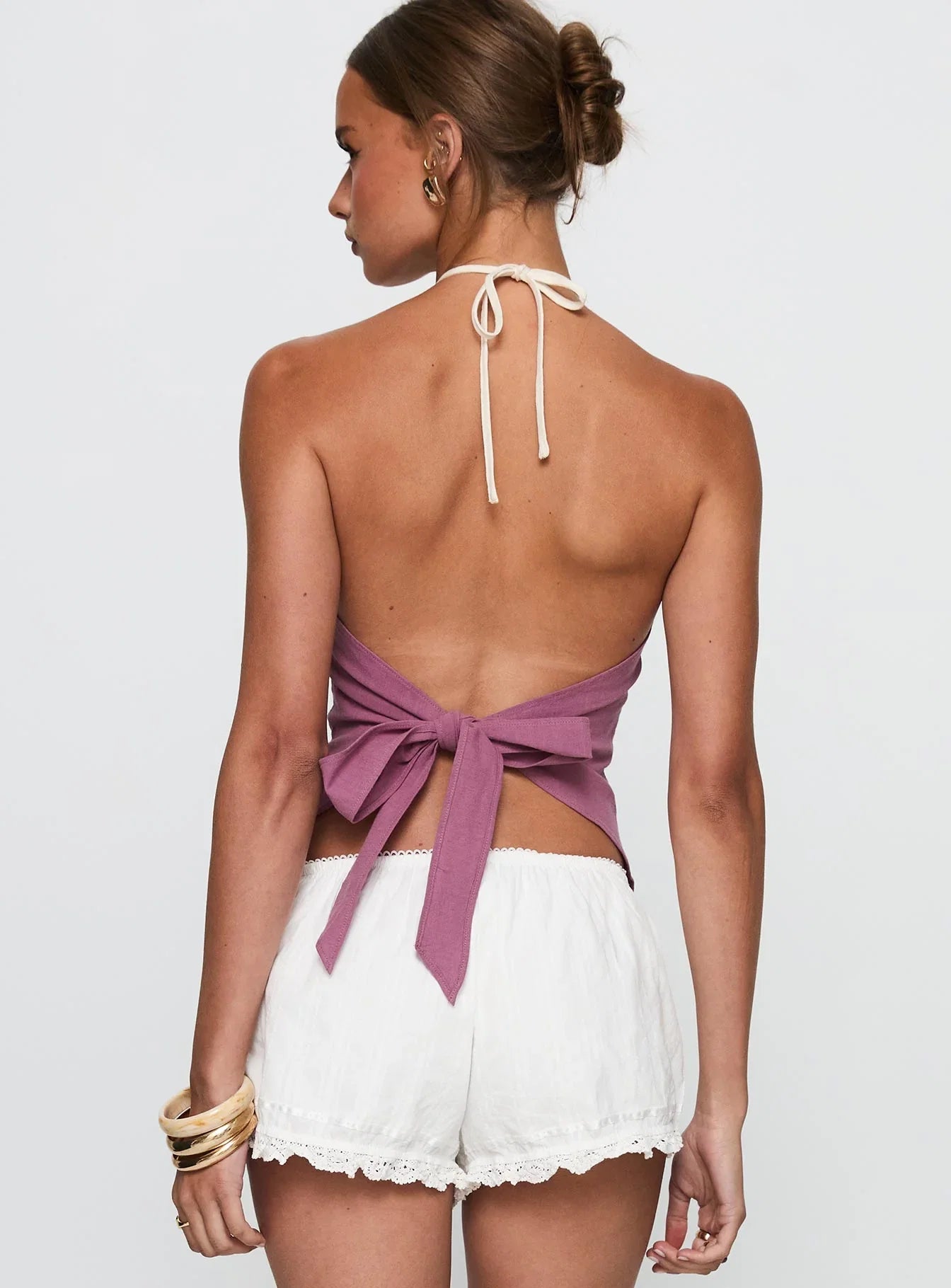 Carmelah Top Purple White