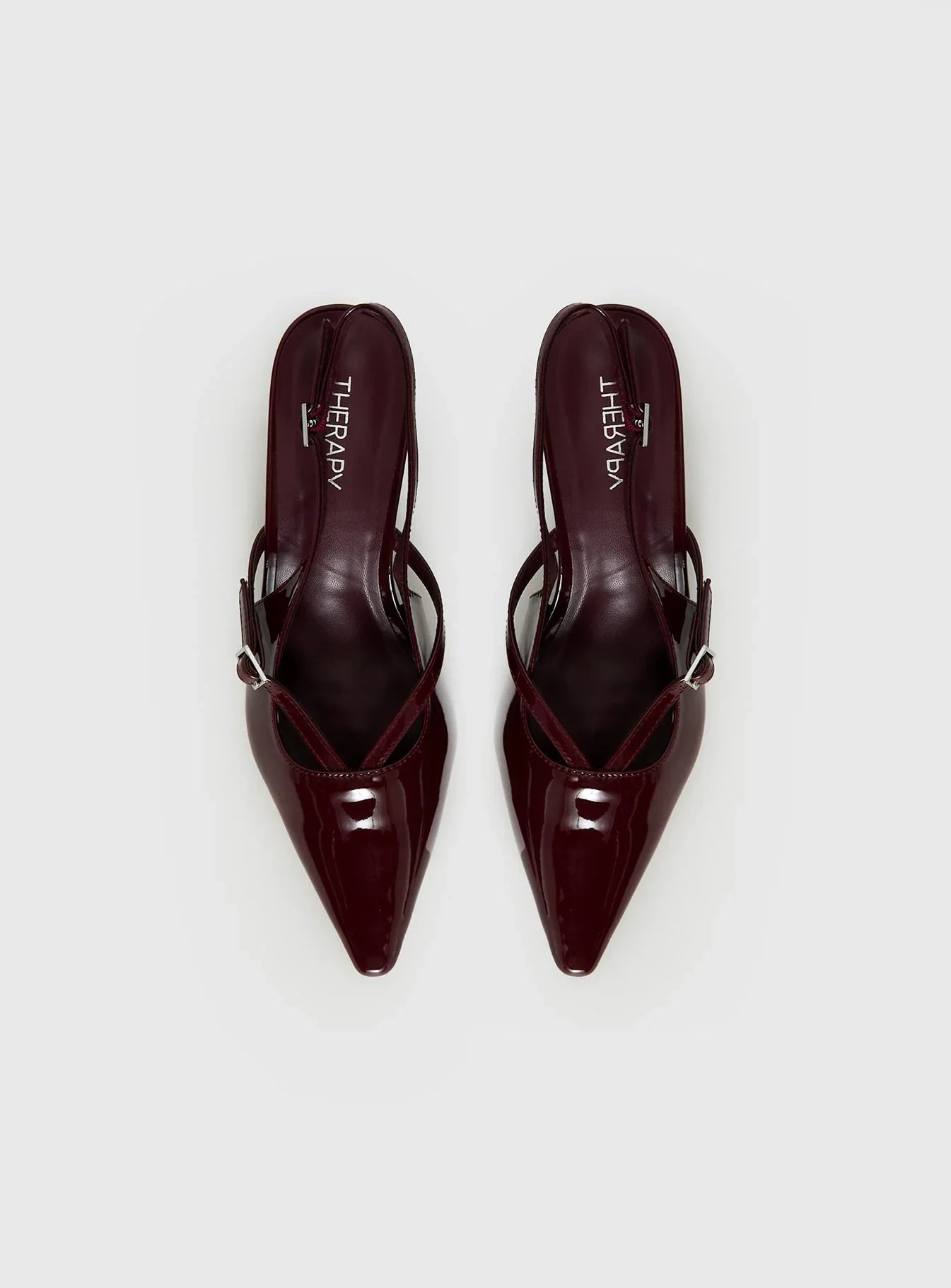 Therapy Irving Slingback Heels Burgundy