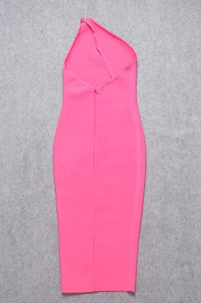 Joi Bodycon Midi Dress Hot Pink
