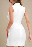 Blaire Bandage Mini Dress White Pearl sale