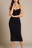 Blanche Bandage Midi Dress Classic Black