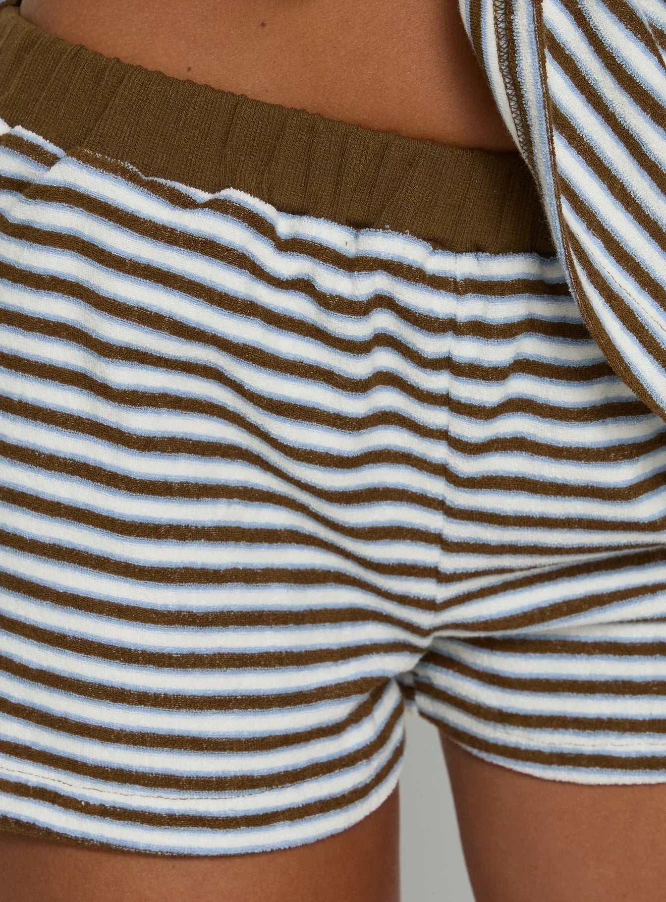 Selvina Terry Towelling Shorts Multi Stripe