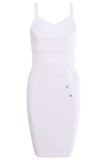 Bek Bandage Dress White Pearl