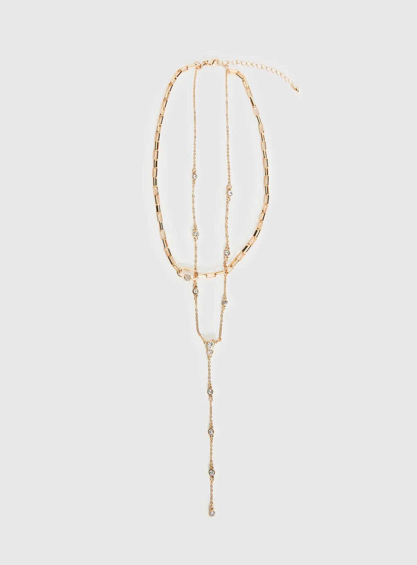 Jasenia Layered Y Necklace Gold