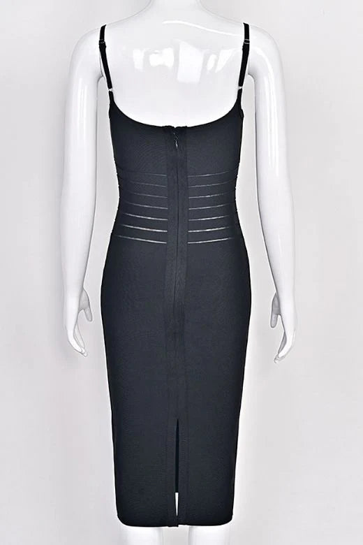 Abigail Bodycon Midi Dress Classic Black Sale