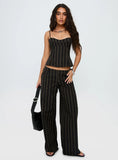 Kierstyn Corset Set Black Stripe Petite