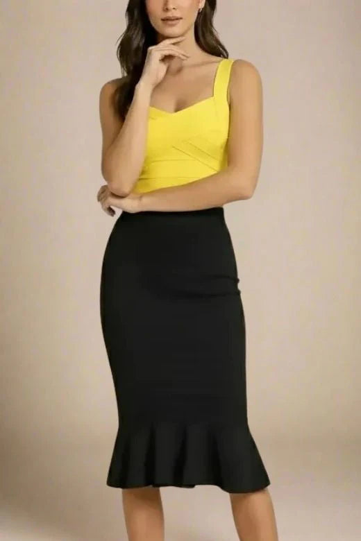 Jay Bandage Crop Top Sun Yellow