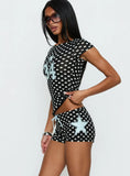 Elacie Micro Shorts Black Polka Dot
