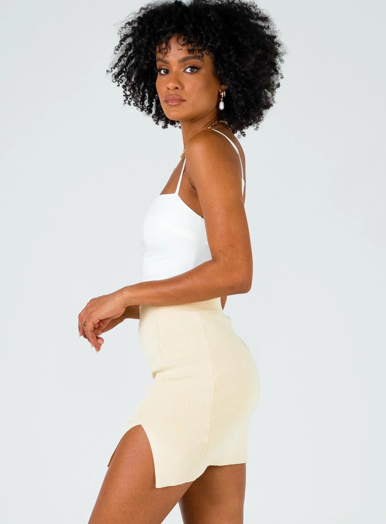 The Lola Mini Skirt Ecru