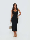 Justina Bandage Midi Dress Black
