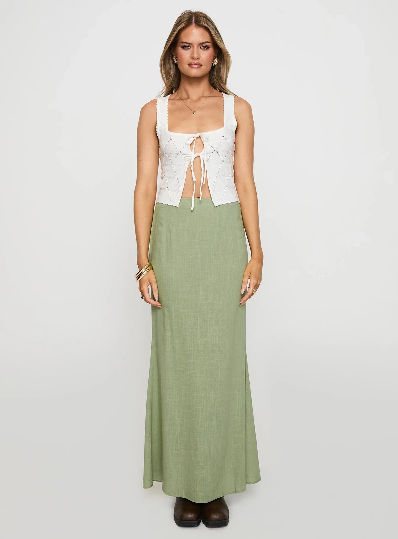 Giulia Knit Top White