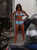 Jennee Micro Swim Shorts Blue