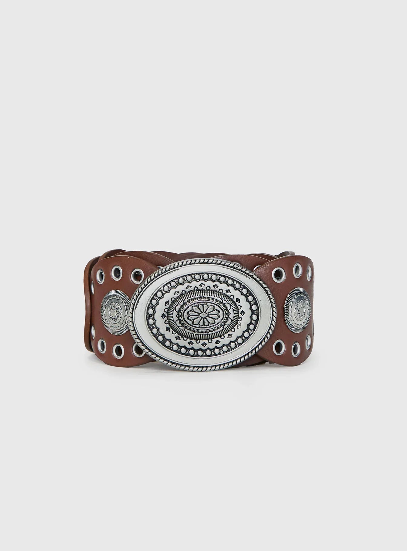 Sacrifices Belt Brown Silver