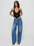 Serenitia Mid Rise Relaxed Jeans Mid Blue Wash Petite