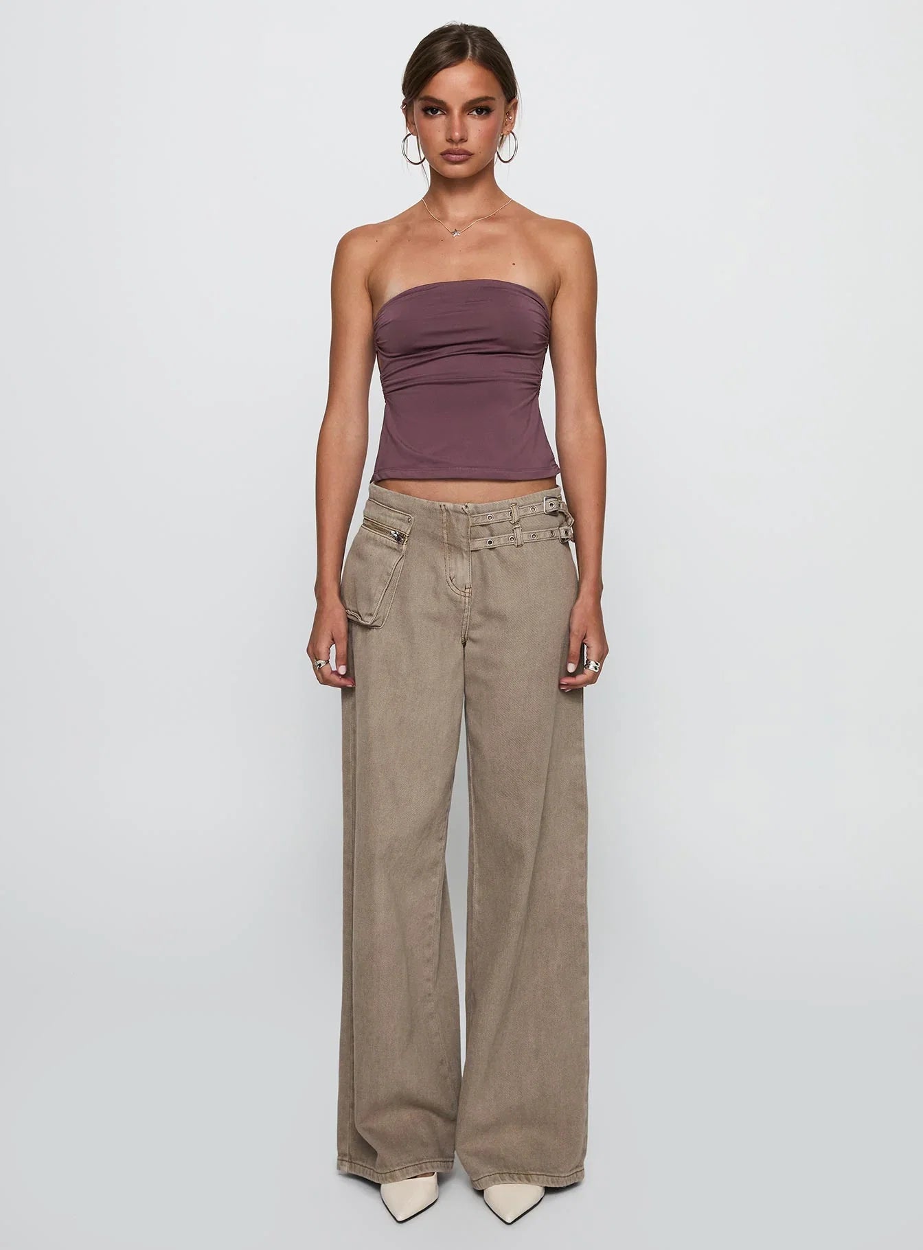 Round The World Strapless Purple