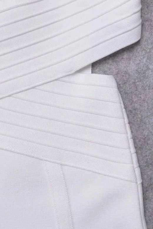 Pia Bandage Dress White Pearl