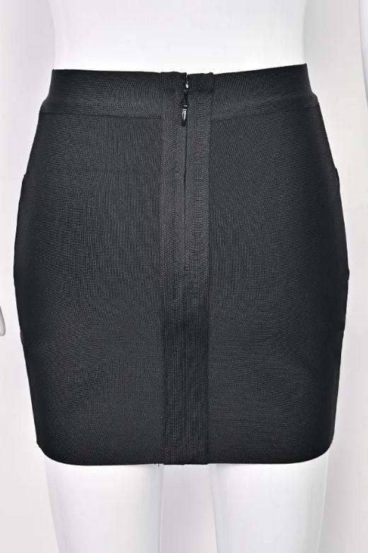 Jay High Waist Bandage Mini Skirt Classic Black