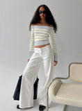 Hereos Mid Rise Baggy Leg Jeans White