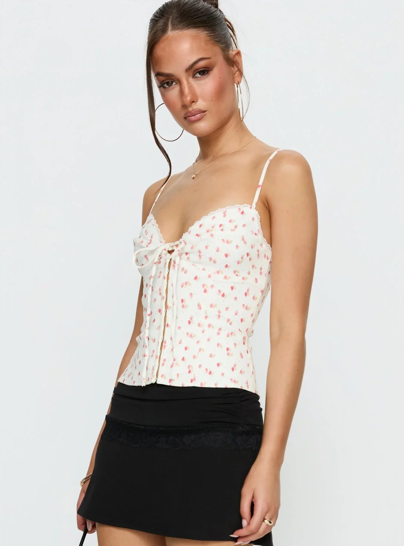 Nataliah Plunge Top Floral