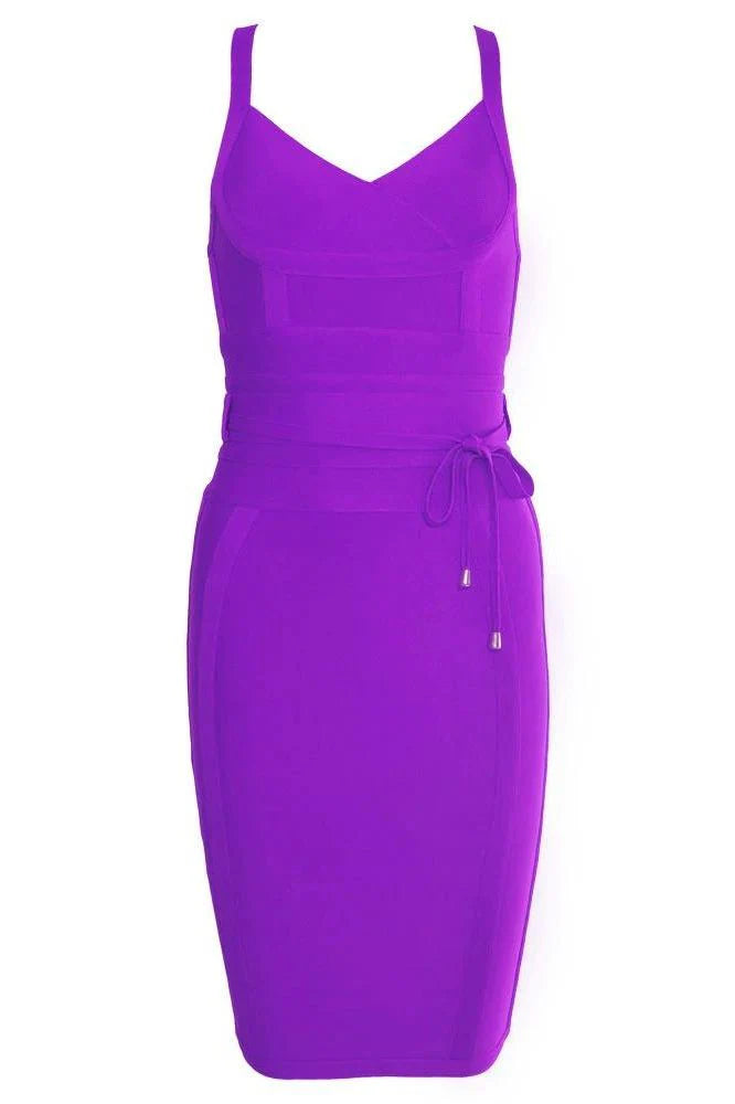 Bek Bandage Dress Plum Purple