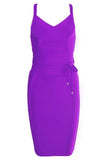 Bek Bandage Dress Plum Purple