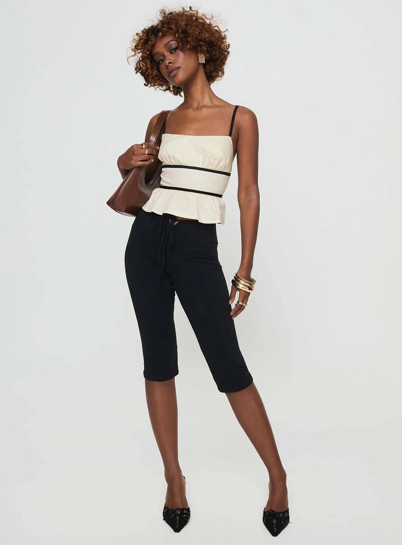 Daxon Top Cream Black
