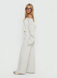 Peaks Flared Track Pants Snow Marle