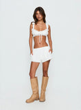 Midnight Sugar Micro Crop Top White