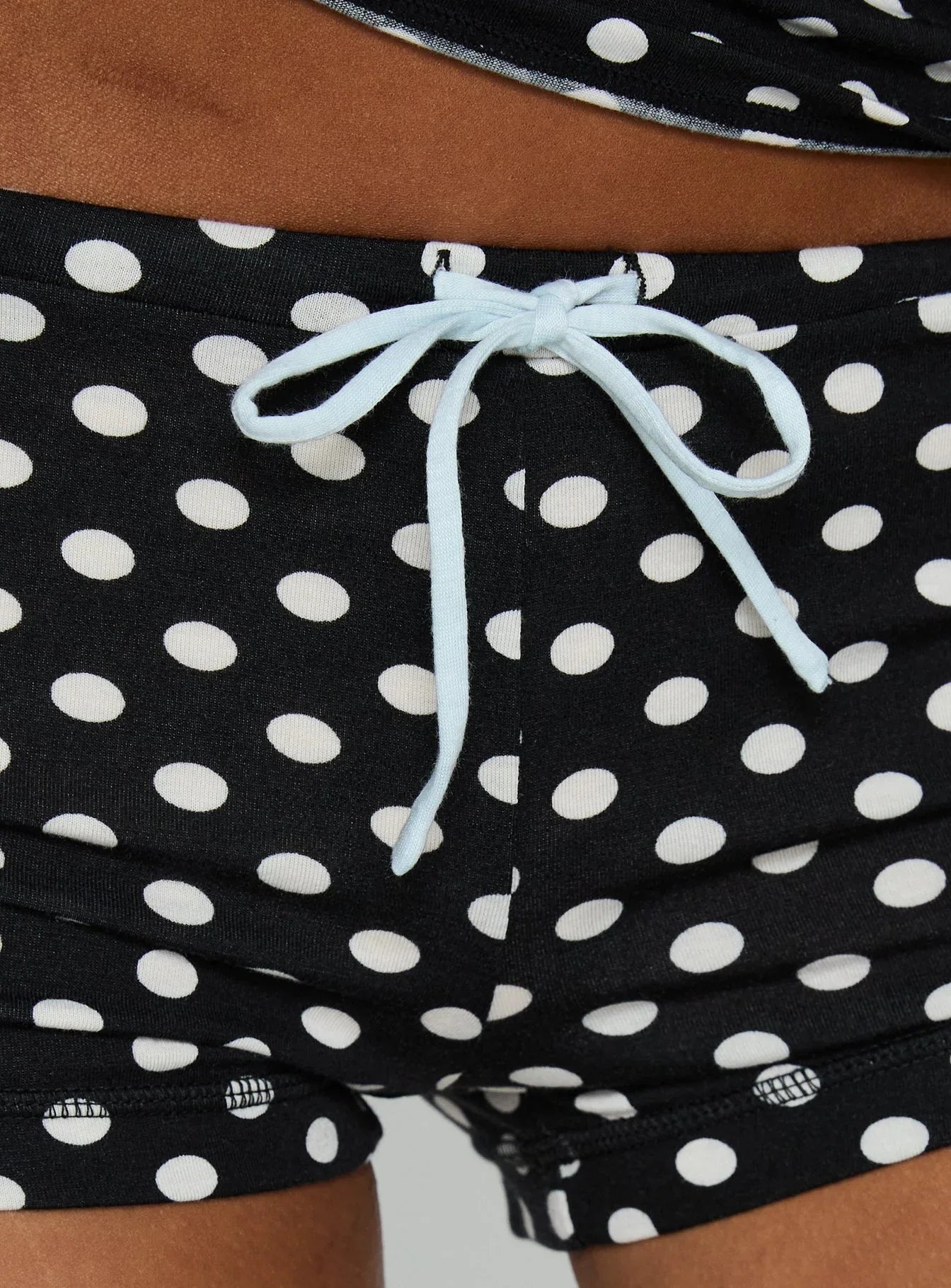 Elacie Micro Shorts Black Polka Dot