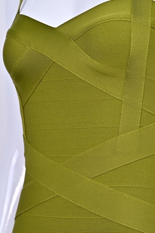 Heidi Bandage Midi Dress Olive Green