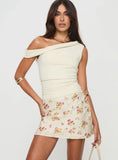 Sonnet Mini Skirt Cream Multi Floral