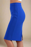 Pencil High Waist Bandage Knee Length Skirt Royal Blue