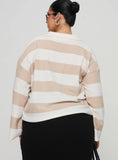Rick Sweater White Beige Curve
